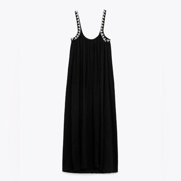 ZARA BEADED MIDI DRESS - Picture 6 of 9